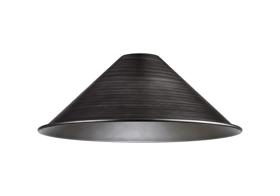 D1032/PE  Dreifa Curved 300mm Shallow Cone (MA) Pewter/Antique Silver Metal Shade